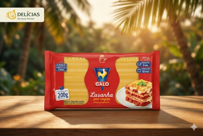 Pâtes à lasagne précuites Galo à la semoule (Massa Lasanha Galo Pré-cozida Semola 200g)