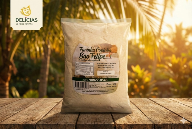 Farine de manioc jaune São Felipe Copioba (Farinha de mandioca amarela São Felipe Copioba 1kg)