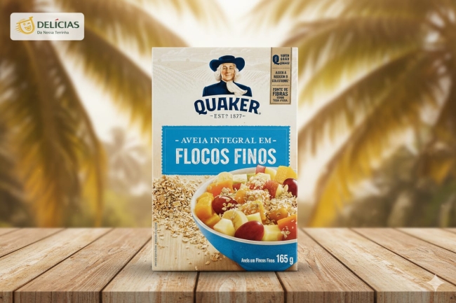 Flocons d’avoine fins Quaker (Aveia em flocos finos Quaker 165g)