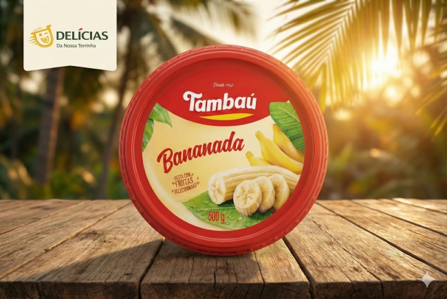 Pâte de banane sucrée (Bananada) Tambau (Bananada Tambau 500g)