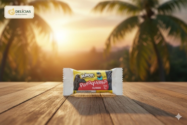 Confiserie à base d’arachides (Paçoca)  Mindy Rolha (Paçoquinha Mindy Rolha 15g)