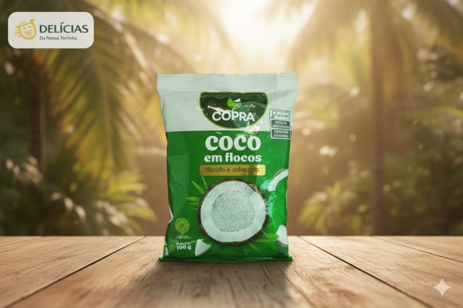 Noix de coco râpée floconnée Copra (Coco ralado em flocos Copra 100g) 