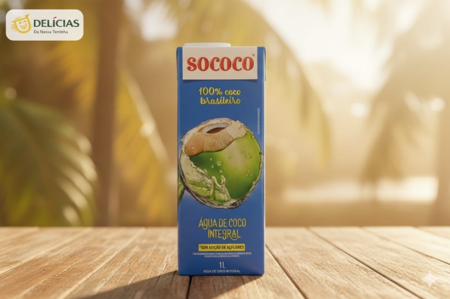 Eau de coco Sococo Tetra (Água de coco Sococo Tetra 1L)