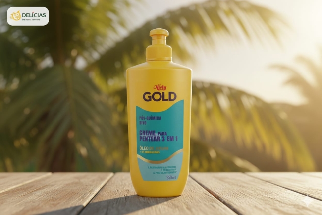Crème démêlante Niely Gold (nutrition et post‑chimie) (Creme de pentear Niely Gold nutrição pós química 