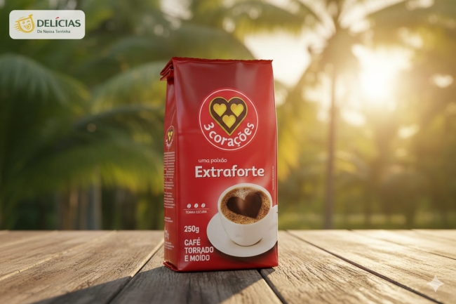 Café torréfié et moulu 3 Corações 250g