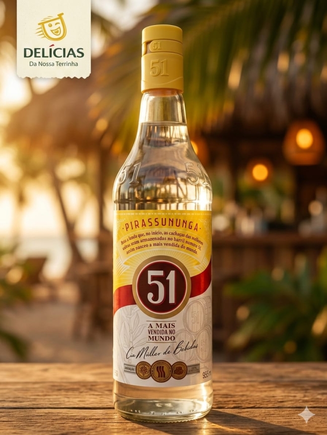 Cachaça 51 – Spiritueux brésilien de canne à sucre – 965 ml
