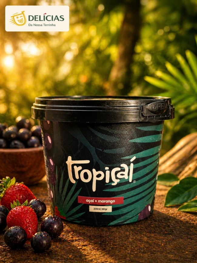 Açai c/ Morango 200 ml Açai avec Fraise