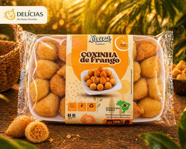 Coxinha de Frango 25 x 20g Bouchées de poulet panées (25 × 20 g)