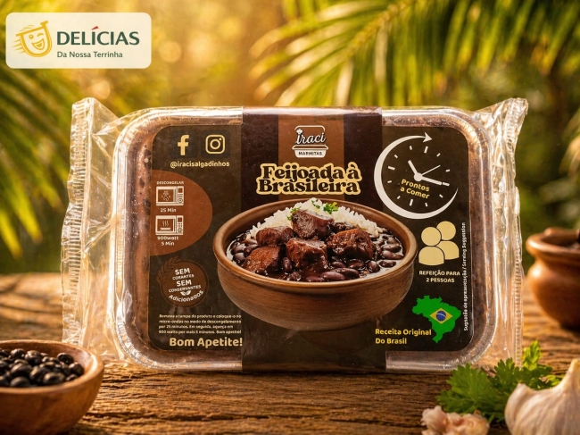 Feijoada + Arroz Pronta 800g Feijoada avec riz (plat cuisiné)