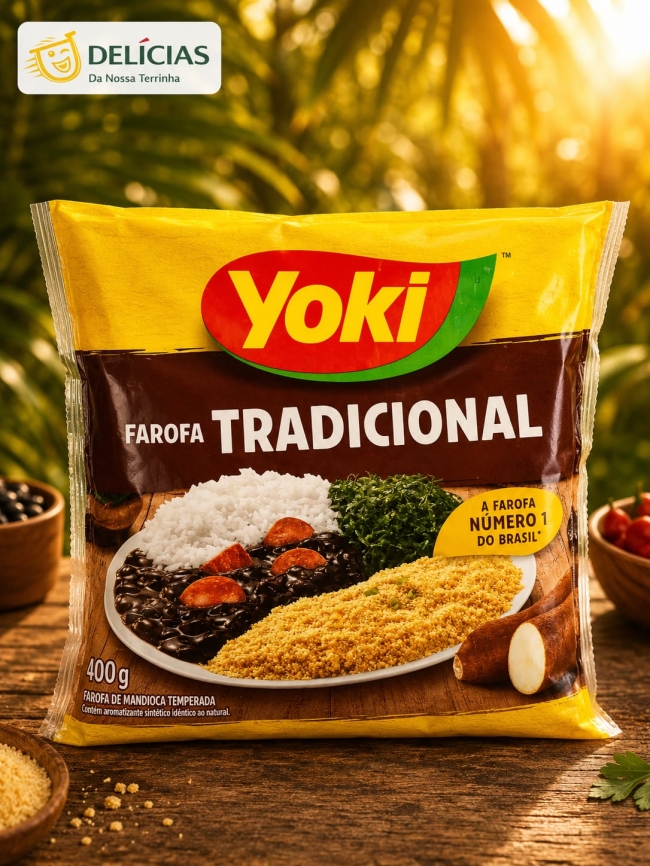 Farofa Pronta de Mandioca Yoki 400g Farofa de manioc