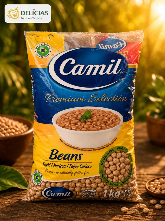 Haricot beige moucheté Camil (Feijão carioquinha 1kg)