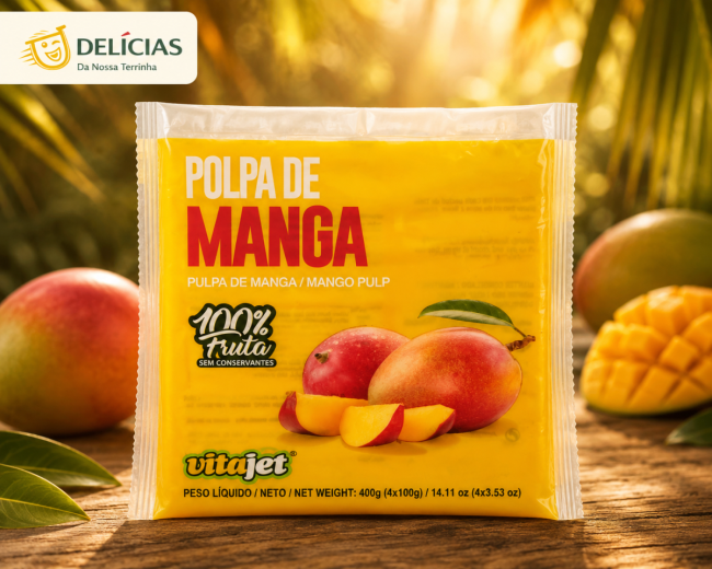 Polpa de Manga 100g - Pulpe de mangue 100 % fruit • Sans additifs