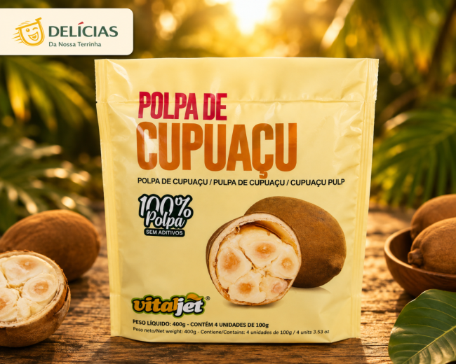 Polpa de Cupuaçu 100g - Pulpe de Cupuaçu 100 % fruit • Sans additifs 