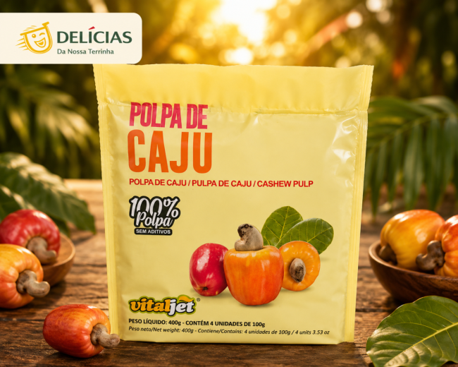 Polpa de caju 100g - Pulpe de cajou 100 % fruit • Sans additifs 